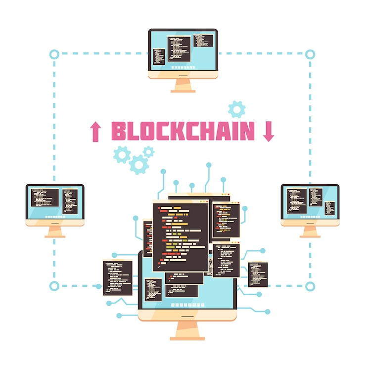 blockchain technology infographics 