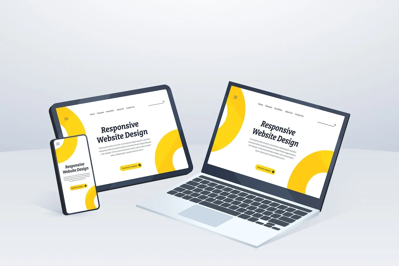 website view in different devices