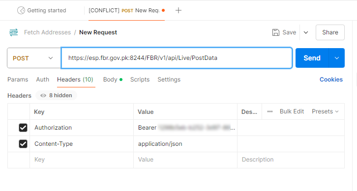 Configure headers 
