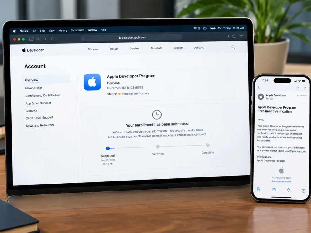apple store individual developer account setup