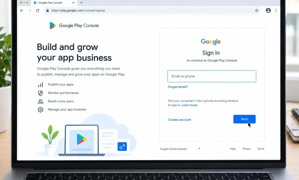 google play console developer individual account setup